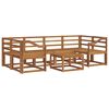 vidaXL Outdoor Sofa Set 7 pcs Natural Solid Acacia Wood