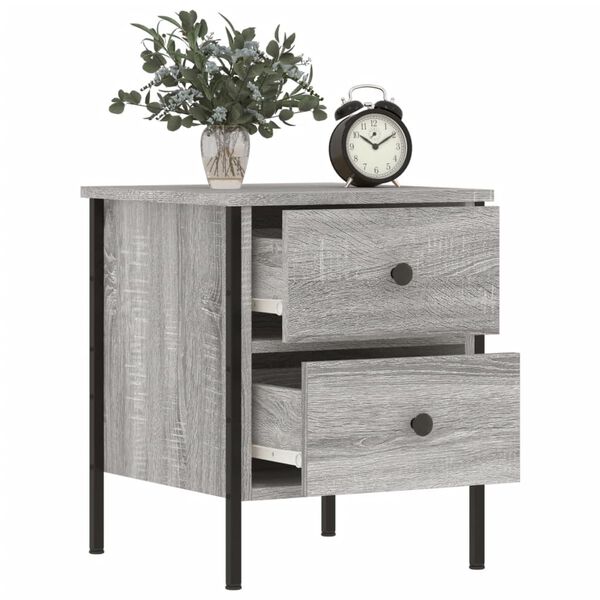 vidaXL Bedside Cabinets 2 pcs Grey Sonoma 40x42x50 cm Engineered Wood