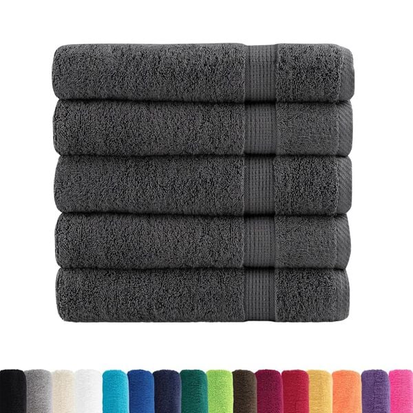vidaXL Premium Shower Towels "SOLUND" 25 pcs Anthracite 70x140 cm 600 gsm
