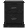 vidaXL Bedside Cabinet with Drawer 2 pcs Black Oak 39 x 39 x 47.5 cm