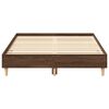 vidaXL Bed Frame No Mattress Brown Oak 140x190 cm Engineered Wood