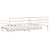 vidaXL Daybed with Drawers without Mattress White 90x200 cm Solid Wood