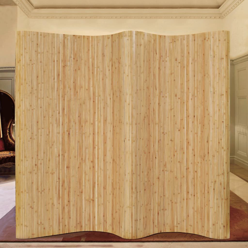 Bamboo wave top room divider