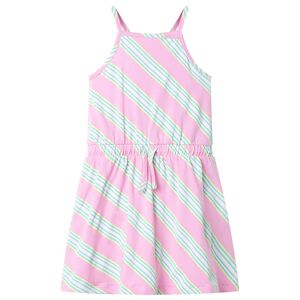 vidaXL Kids' Dress with Drawstring Sleeveless Pink 104
