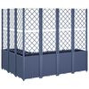 vidaXL Garden Planter with Trellis Blue Grey 160x120x140 cm PP