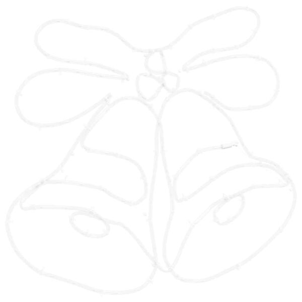 vidaXL Christmas Bell with 144 LEDs Multicolour 56 x 46 cm PVC