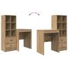 vidaXL Desk with Drawer 2 pcs Artisan Oak