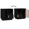 vidaXL Bedside Cabinets 2 pcs Black 50x34x50 cm Solid Wood Pine