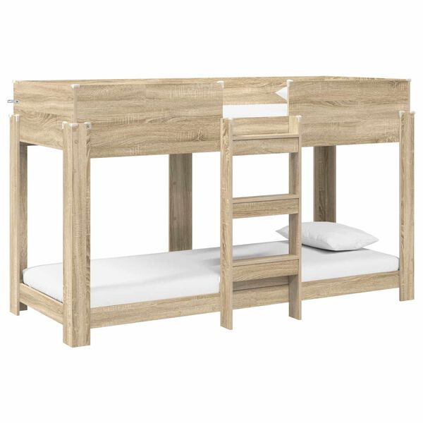 vidaXL Bunk Bed for Kids Sonoma Oak 75 x 190 cm Engineered Wood