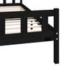 vidaXL Bed Frame without Mattress Black Solid Wood 200x200 cm