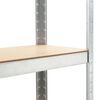 vidaXL Storage Shelf Silver 75x30x172 cm Steel and MDF