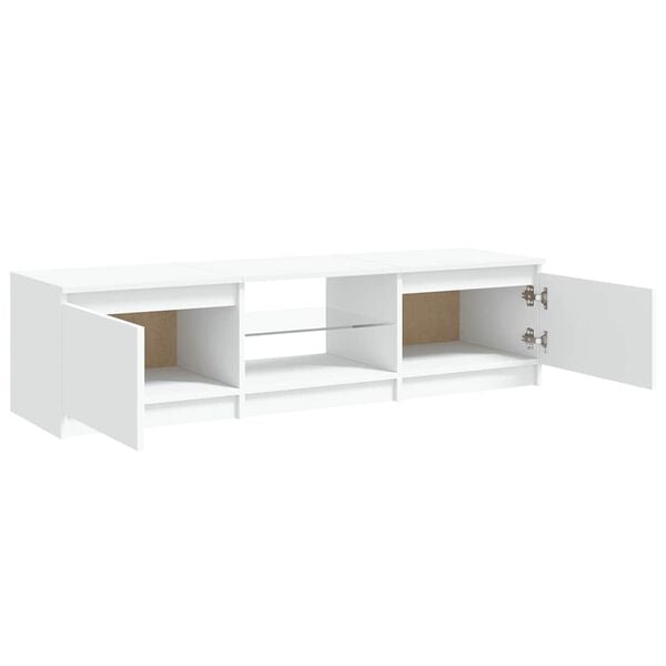 vidaXL TV Cabinet with LED Lights White 140x40x36 cm