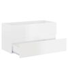 vidaXL 2 Piece Bathroom Furniture Set High Gloss White Engineered Wood