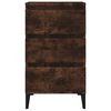 vidaXL Bedside Cabinet Smoked Oak 40x35x70 cm Engineered Wood