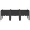 vidaXL Garden Planter with Legs Black 120x40x42 cm PP