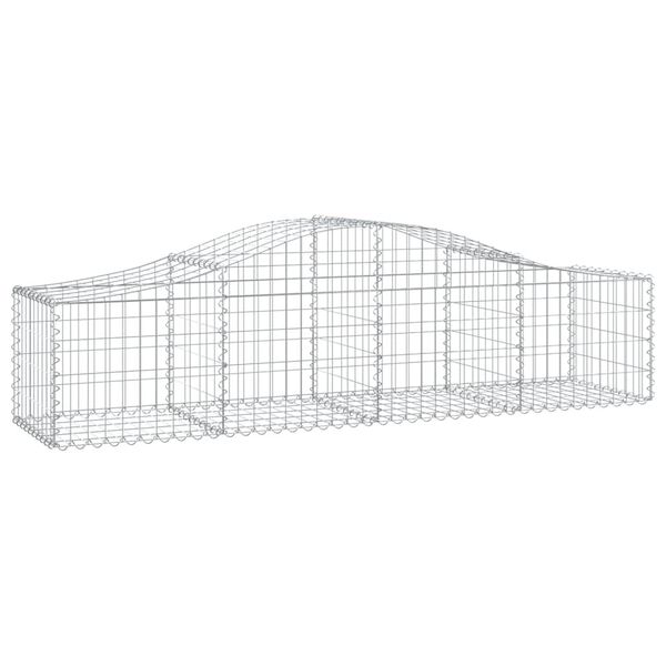vidaXL Arched Gabion Baskets 12 pcs 200x50x40/60 cm Galvanised Iron