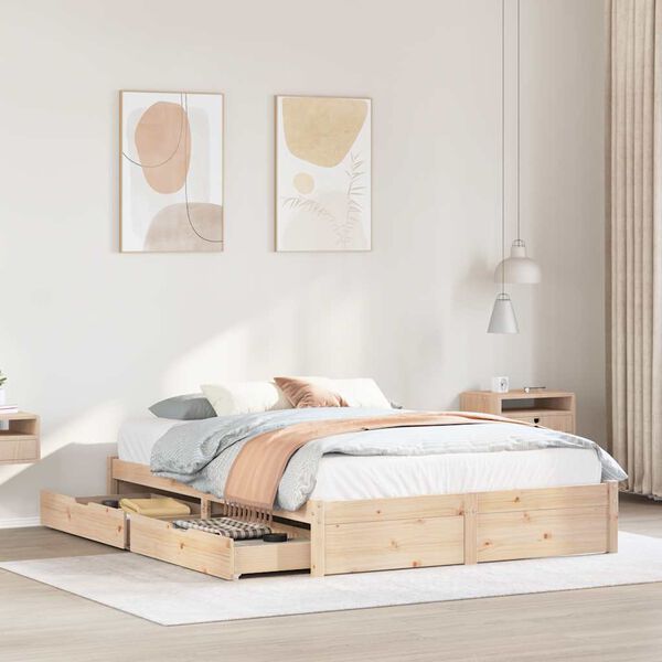 vidaXL Bed Frame without Mattress 120x200 cm Solid Wood Pine