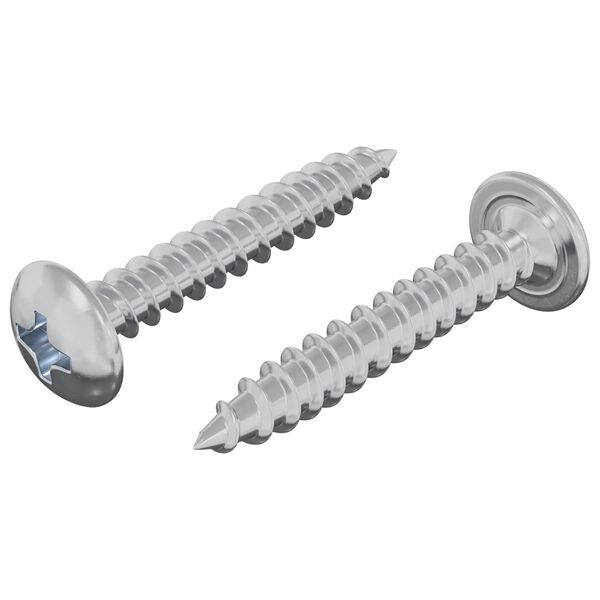 vidaXL Wood Screws 2 pcs Silver M4 x 25 mm Steel