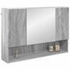 vidaXL Mirror Cabinet Grey Sonoma 80 x 17 x 55 cm Engineered Wood