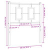 vidaXL Metal Replace Headboard White 80 cm
