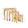 vidaXL 3 Piece Nesting Table Set Solid Mango Wood