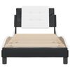 vidaXL Bed Frame without Mattress "Zadar" Black and White 100x200 cm Faux Leather