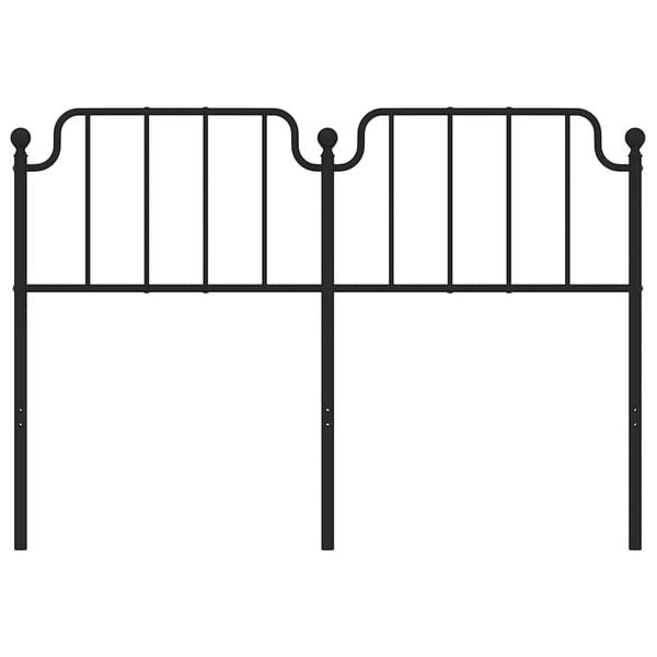 vidaXL Metal Replace Headboard Black 150 cm