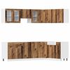 vidaXL 11 Piece Kitchen Cabinet Set Lyon" Old Wood Engineered Wood