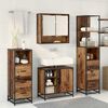 vidaXL Bathroom Furniture Set with Door 3 pcs Old Wood Engineered Wood