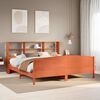 vidaXL Bookcase Bed without Mattress Wax Brown 180x200 cm Super King Solid Wood Pine