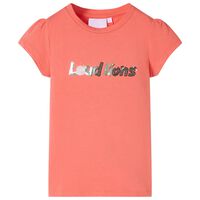 Kids' T-shirt with Cap Sleeves Coral 92