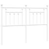vidaXL Metal Replace Headboard White 150 cm