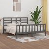 vidaXL Bed Frame without Mattress Grey 200x200 cm Solid Wood Pine