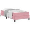vidaXL Box Spring Bed with Mattress Pink 100 x 220 cm Fabric