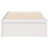 vidaXL Bed Frame without Mattress White 75x190 cm Small Single Solid Wood Pine