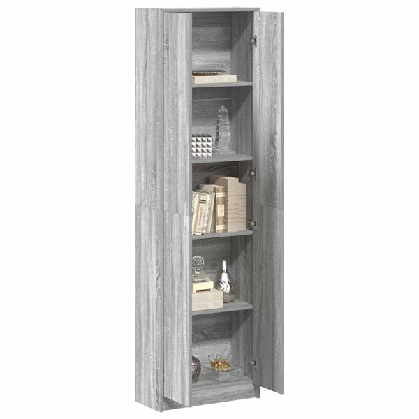 vidaXL Wardrobe with Door Grey Sonoma 55 x 25 x 189 cm Engineered Wood