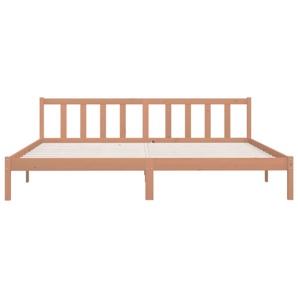 vidaXL Bed Frame without Mattress Honey Brown Solid Wood Super King Size