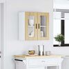 vidaXL Kitchen Wall Cabinet with Glass Door Porto Sonoma Oak
