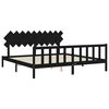 vidaXL Bed Frame without Mattress Black 200x200 cm Solid Wood Pine