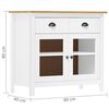 vidaXL Sideboard Hill White 90x40x80 cm Solid Pine Wood