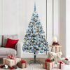vidaXL Artificial Christmas Tree with 300 LEDs with Stand White 180 cm