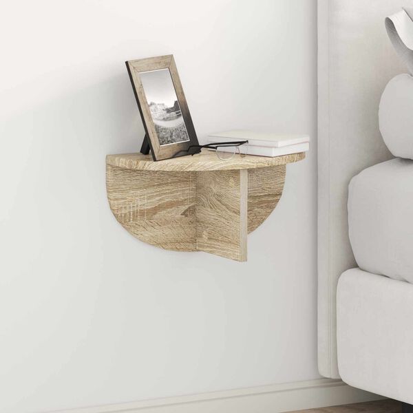 vidaXL Wall Shelf Sonoma Oak 38 x 19 x 19 cm Engineered Wood