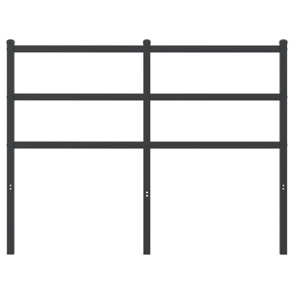 vidaXL Metal Replace Headboard Black 120 cm