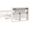 vidaXL Bookcase Bed without Mattress White 140x200cm Solid Wood Pine