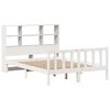 vidaXL Bookcase Bed without Mattress White 120x190 cm Small Double Solid Wood Pine