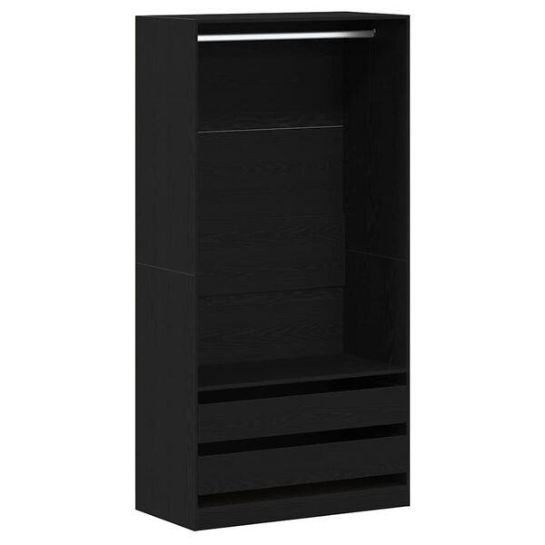 vidaXL Wardrobe Black oak 100 x 50 x 200 cm Engineered Wood