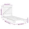 vidaXL Bed Frame without Mattress with Headboard 90x200 cm Solid Wood