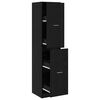 vidaXL Apothecary Cabinet Black oak 40 x 41 x 174.5 cm Engineered wood