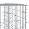 vidaXL Gabion Basket with Cover 400x100x200 cm Galvanised Iron