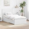 vidaXL Bed Frame with Headboard White 90 x 200 cm Engineered Wood